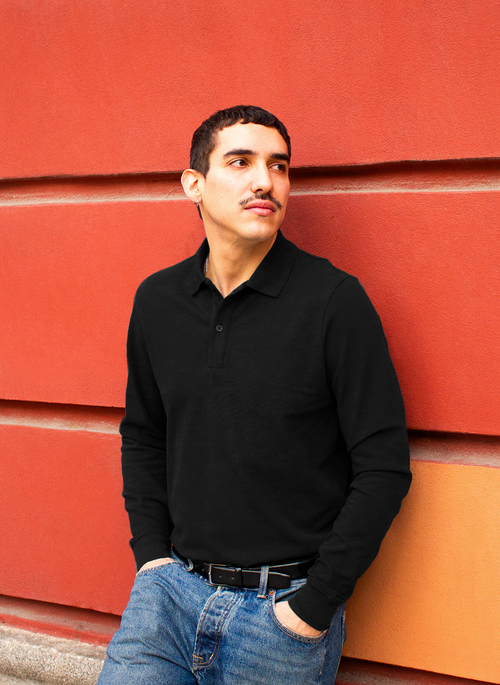 Polo clásico manga larga