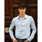 Camisa punto liso manga larga