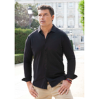 Camisa punto piqué manga larga