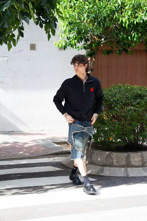 Sudadera con media cremallera