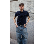 Polo punto liso manga corta