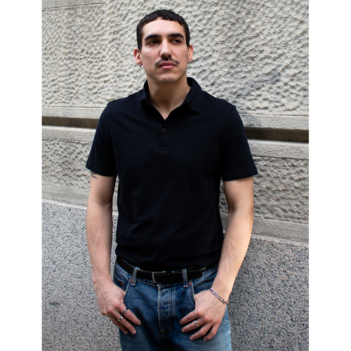 Polo punto liso manga corta