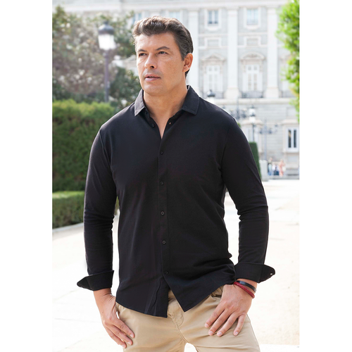 CAMISA PUNTO PIQUÉ  MANGA LARGA