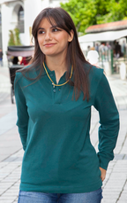 Classic long-sleeved polo shirt